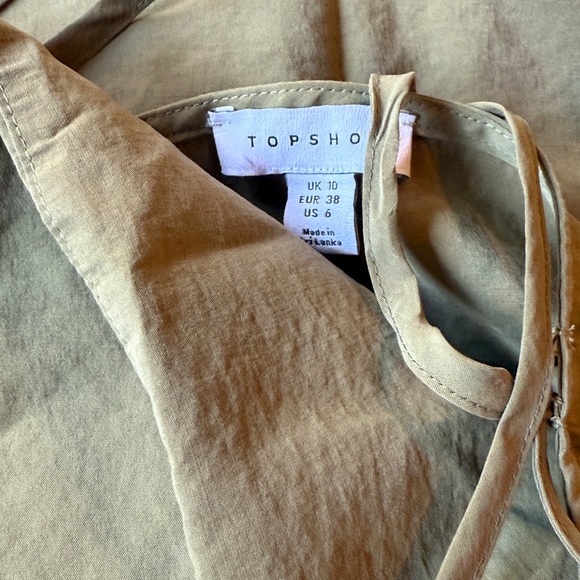 Topshop Green Sheath Maxi Dress Spaghetti Strap - Picture 3 of 4